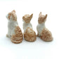 Set of 3 Siamese Cat Figurine Ceramic Statue