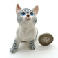 Set of 3 Siamese Cat Figurine Ceramic Statue