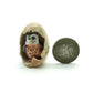 Set of 2 Owl Bird in Egg Ceramic Figurine Miniature Statue