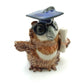 Owl Bird Ceramic Figurine Graduation Statue