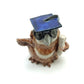 Owl Bird Ceramic Figurine Graduation Statue
