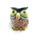 Owl Bird Ceramic Figurine Big Eyes Miniature Statue