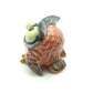 Owl Bird Ceramic Figurine Big Eyes Miniature Statue