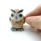 2 Owl Bird Ceramic Figurines