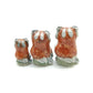 Set of 3 Ceramic Owl Bird Ceramic Figurines