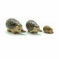 Set of 3 Hedgehog Porcupine Figurine Ceramic Animal  Miniature Statue