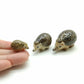 Set of 3 Hedgehog Porcupine Figurine Ceramic Animal  Miniature Statue