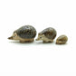 Set of 3 Hedgehog Porcupine Figurine Ceramic Animal  Miniature Statue