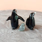 Set of 3 Penguin Bird Ceramic Figurine Rockhopper Jackass King Statue