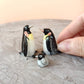 Set of 3 Penguin Bird Ceramic Figurine Rockhopper Jackass King Statue