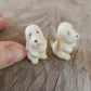 2 Unhappy Beagle Puppy Ceramic Dog Figurines