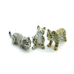 Set of 3 Tiger Ceramic Figurine Wild Miniature Statue