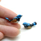 2 Tiny Splendid fairy Wren Bird Figurines