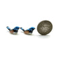 2 Tiny Splendid fairy Wren Bird Figurines