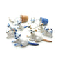 Cat Ceramic Figurine Family With Milk Bucket Kitten Statue