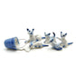 Cat Ceramic Figurine Family With Milk Bucket Kitten Statue