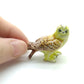 Owl Bird Ceramic Figurine Miniature Statue