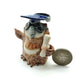 Owl Bird Ceramic Figurine Graduation Statue