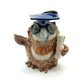 Owl Bird Ceramic Figurine Graduation Statue