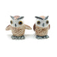 2 Owl Bird Ceramic Figurines