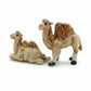 Set of 2 Camel Figurine Ceramic Miniature Statue