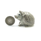 Set of 2 Hedgehog Porcupine Figurine Ceramic  Miniature Statue