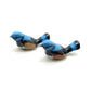 2 Tiny Splendid fairy Wren Bird Figurines