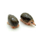 Set of 2 Tiny Hedgehog Porcupine Figurine Ceramic  Miniature Statue
