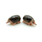 Set of 2 Tiny Hedgehog Porcupine Figurine Ceramic  Miniature Statue