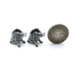 Set of 2 Tiny Boar Pig Ceramic Figurine Animal Miniature Statue