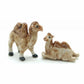 Set of 2 Camel Figurine Ceramic Miniature Statue
