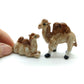 Set of 2 Camel Figurine Ceramic Miniature Statue