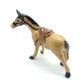 Race Horse with Saddle Ceramic Figurine Brown Statue