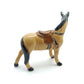 Race Horse with Saddle Ceramic Figurine Brown Statue