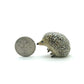 2 Hedgehog Porcupine Ceramic Figurine, Wild Miniature