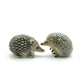 2 Hedgehog Porcupine Ceramic Figurine, Wild Miniature