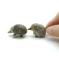 2 Hedgehog Porcupine Ceramic Figurine, Wild Miniature
