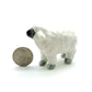 2 White Sheep Lamb with Black Face Ceramic Figurines