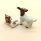2 Goat Ceramic Figurines Miniature Statue