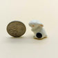 3 White Rabbit Ceramic Figurine Dot Black Miniature Statue