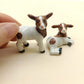 2 Goat Ceramic Figurines Miniature Statue