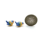 2 Tiny Sandpiper Bird Ceramic Figurine Statue