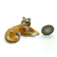 Set of 4 Tiger Ceramic Figurine Miniature Statue
