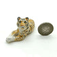 Set of 4 Tiger Ceramic Figurine Miniature Statue