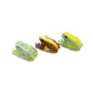3 Tiny Frogs Ceramic Figurine, Amphibian Statue