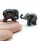 2 Elephants Ceramic Figurine, Wild Miniature Statue