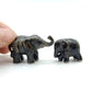 2 Elephants Ceramic Figurine, Wild Miniature Statue