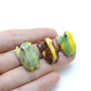 3 Tiny Frogs Ceramic Figurine, Amphibian Statue