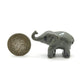 2 Elephants Ceramic Figurine, Wild Miniature Statue