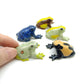 Charming Quintet of Handcrafted 5 Ceramic Frog Miniatures, Gift for Frog Lovers, Home Decoration